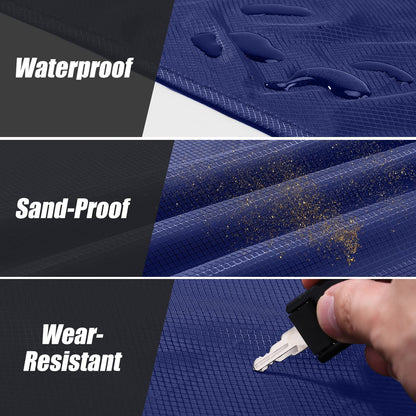 Odoland Hiking Blanket 180 x 160 cm Pocket Blanket Waterproof Heatproof Sandproof Thin Ground Sheet - Lightweight Foldable Beach Mat for Outdoor Camping, Travel, Hiking, Picnic for 2-4 People