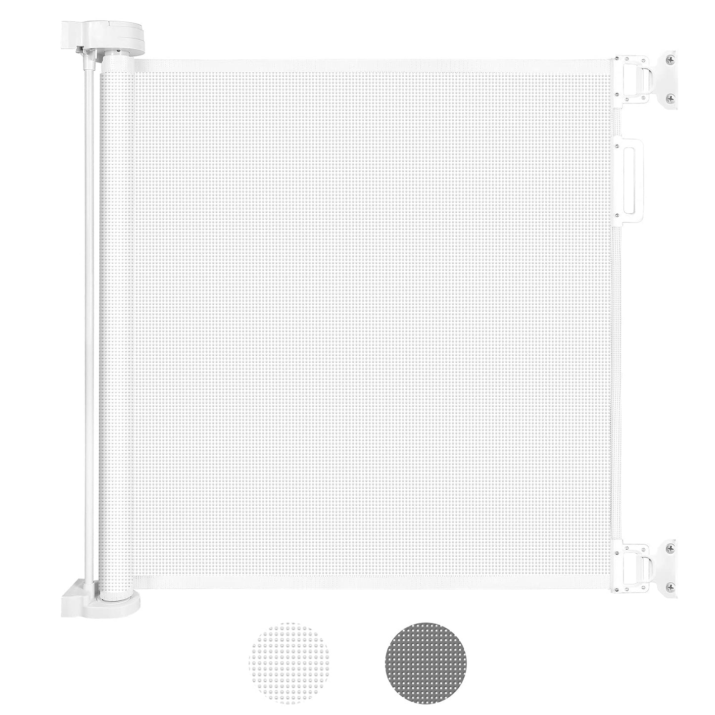 Looxii Retractable Stair Gate, Stair Safety Gate for Baby and Pet, Extends up to 71" Wide 33" Tall Dog Gate, Baby Gate for Stairs, Doorways, Hallways, Indoor and Outdoor 0-180 cm