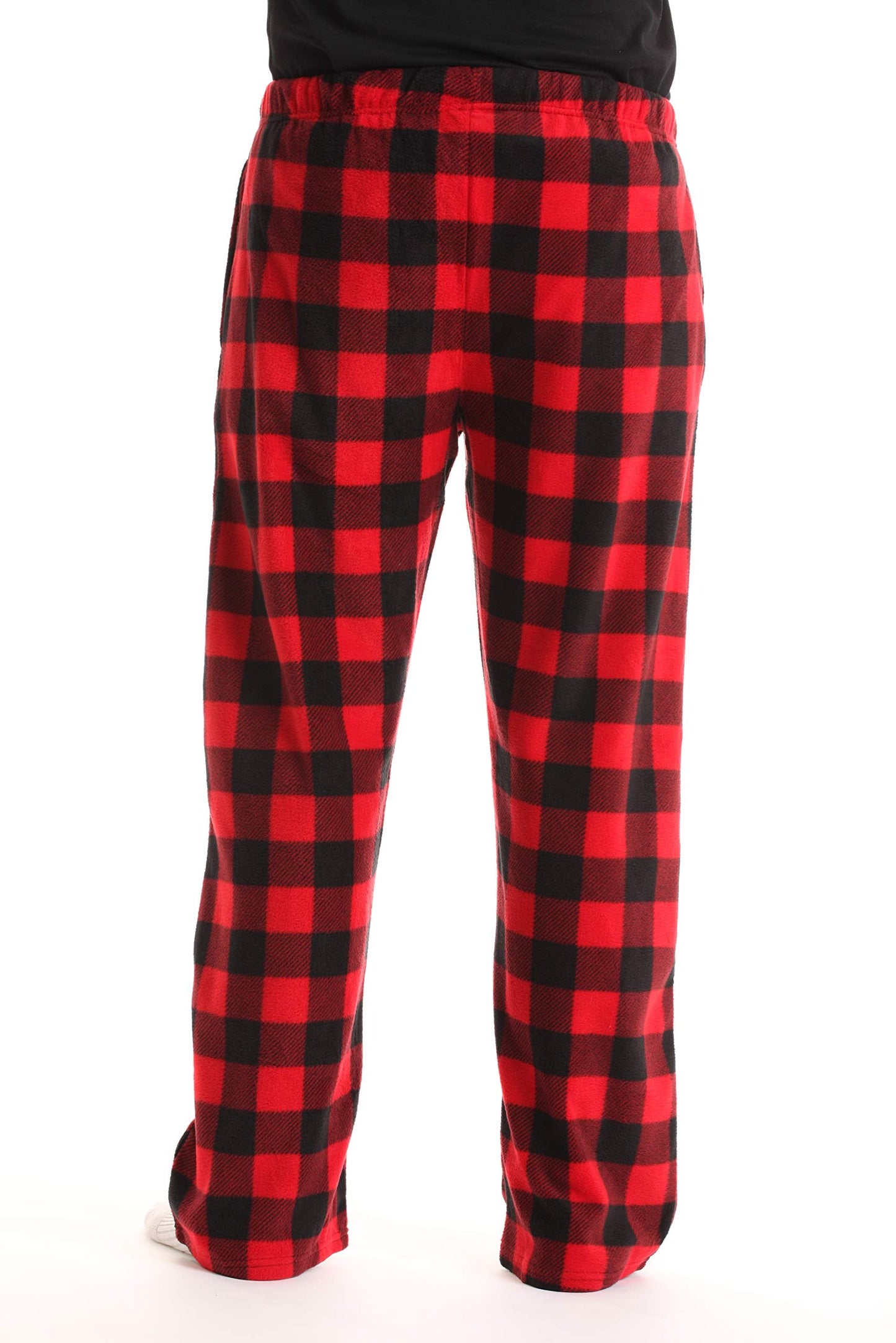 #FollowMe 45902-1A-XXXL Polar Fleece Pajama Pants for Men/Sleepwear/PJs, Red Buffalo Plaid, XXX-Large