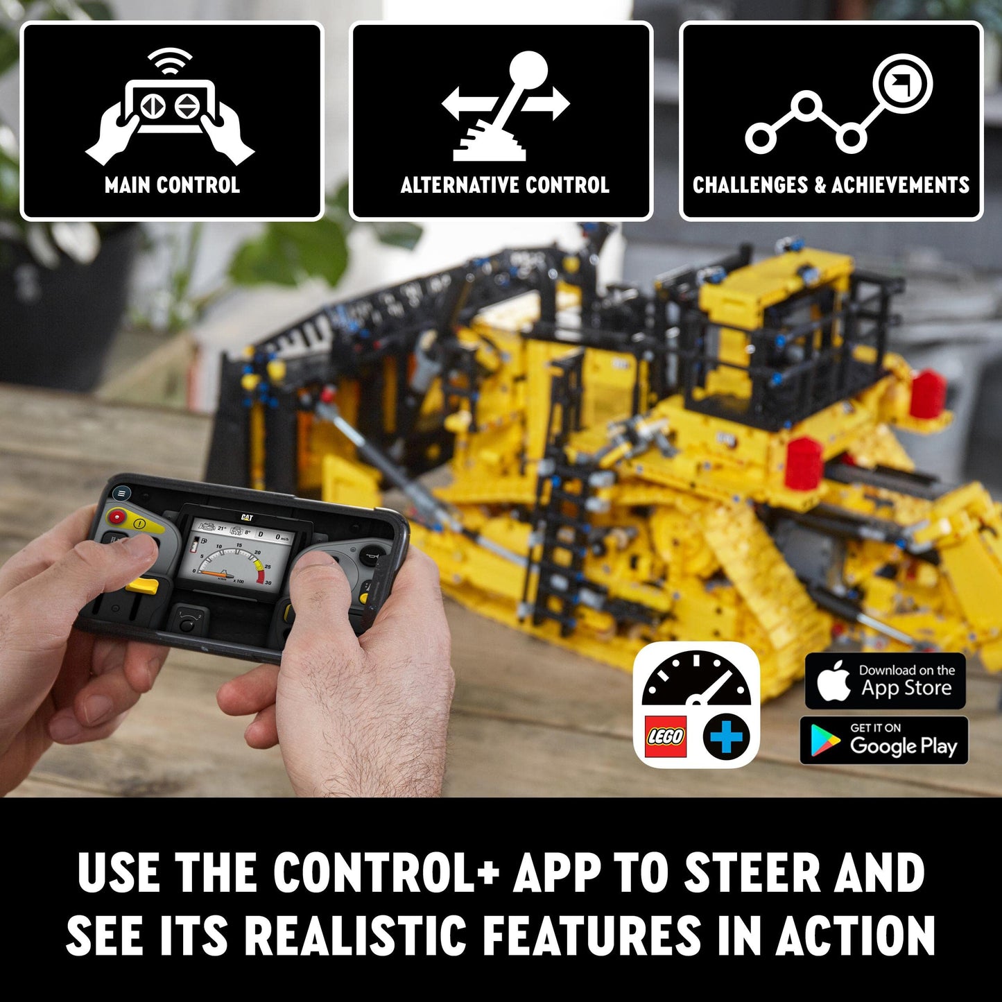 LEGO 42131 Technic App-Controlled Cat D11 Bulldozer, Model Building Set for Adults, Remote Control Construction Motor Vehicle, Gifts for Men, Women, Him or Her