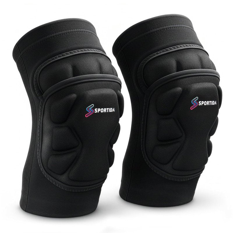 Sports Knee Pads - Ergonomic Segmented Padding for Enhanced Protection | Youth & Adult Sizes, 1 Pair
