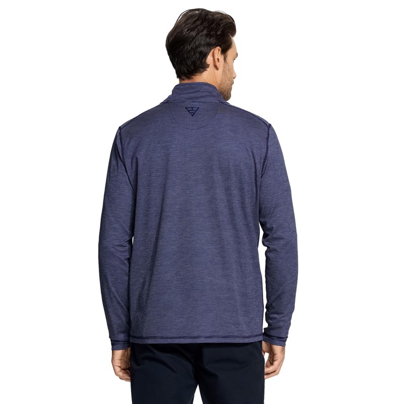 M MAELREG Mens 1/4 Zip Pullover Striped Mock Neck Lightweight Melange Golf Half Zip Sweatshirts for Men