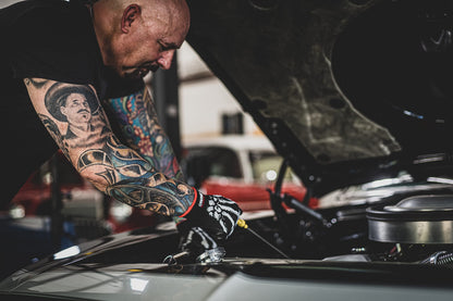 Grease Monkey Bone Series Foam Nitrile Mechanic Gloves with Grip, Work Gloves and All Purpose Gloves, Bones, Medium