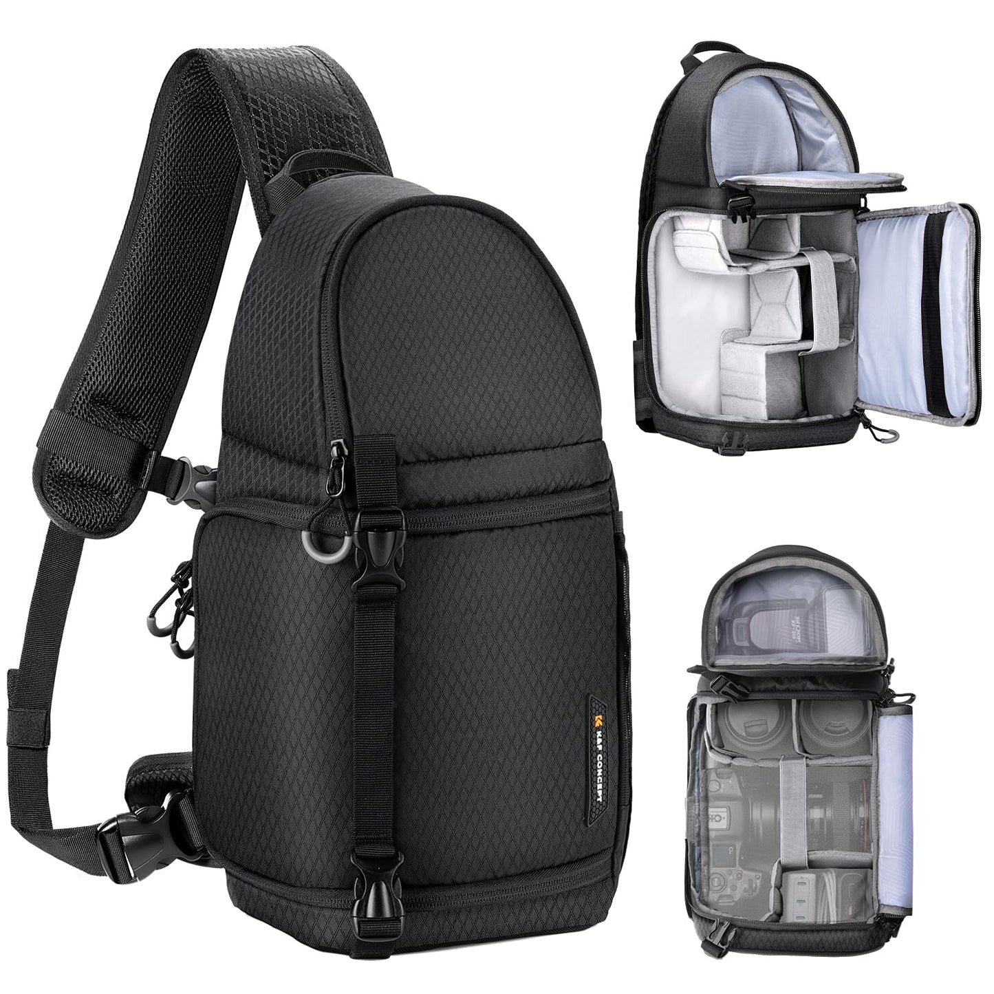K&F Concept Camera Sling Bag Crossbody Bag Waterproof Camera Shoulder Backpack DSLR/SLR/Mirrorless Camera Case