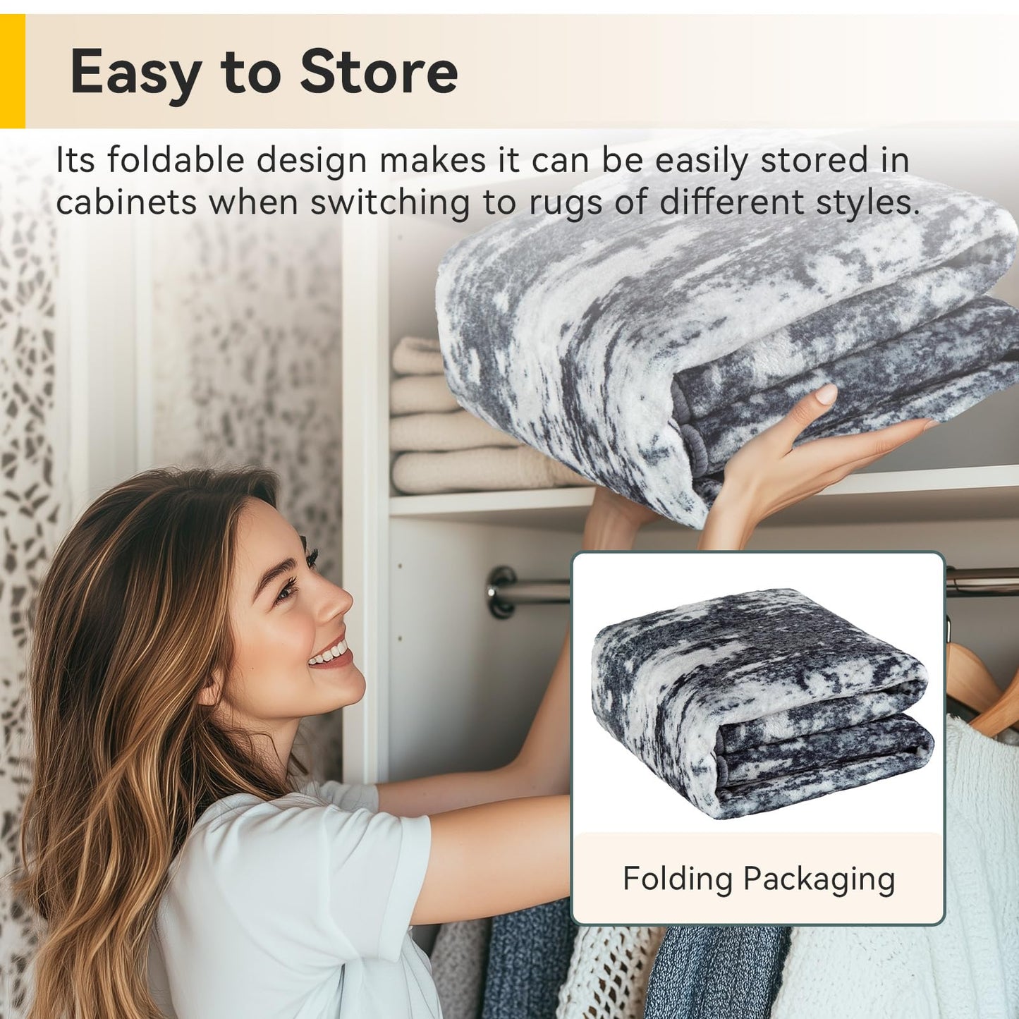 RELEANY Washable Area Rugs 8'x10' Non-Slip Modern Abstract Soft for Living Room Entryway Bedroom Kitchen, Print Pattern, Black Navy Blue Gray