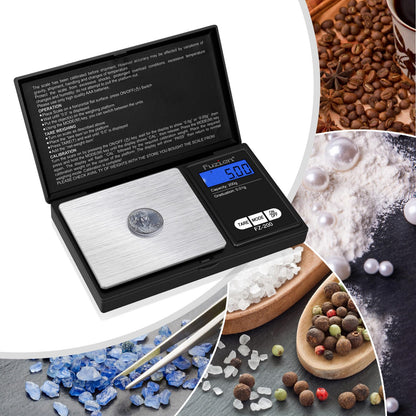 Fuzion Digital Pocket Scale, 200g/0.01g Gram Scale, Mini Scale Grams, Small Digital Scale, Small Food Scale, Jewelry Scale, Precision Scale with Tare, LCD