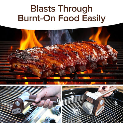 HorsePower Giddy Up Grill Cleaner AS-SEEN-ON-TV! – Cordless, Rechargeable BBQ Tool with 350 RPM Stainless Roller, LED Light – Patents Pending – From BulbHead, a Family-Owned American Brand