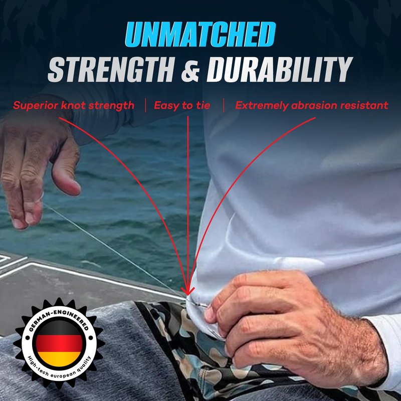 TrikFish Fluorocarbon Leader Fishing Line - Trik Fish Leader Material - Saltwater & Freshwater Fishing Line - Clear, Virtually Invisible - High Strength & Abrasion Resistance - 15-100 Lb Test Spool