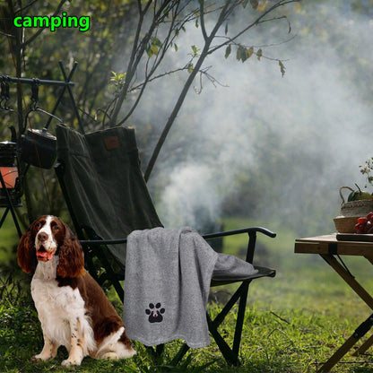 Dogvingpk Dog Towels for Drying Dogs Super Absorbent Soft Microfiber Pet Bath Grooming Towel for Dogs Cats and Other Pets (M-36" * 28", Grey )