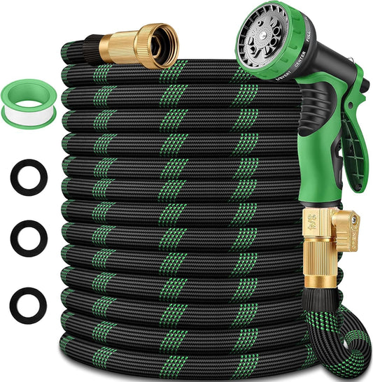 200 ft Garden Hose, Flexible Ultra Lightweight Durable Garden Hose, Kink-Free Water Hose with 10 Function Sprayer - Non-Shrinking Garden Hoses, Easy to Store,All-Weather, Car Washing Pipe Garden Hoses