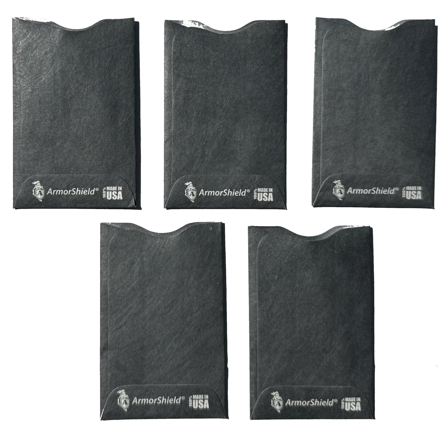 Semper Paratus Gear TYVEK RFID Blocking Credit Card Sleeves Protectors | 100% MADE IN USA - For Travel wallet, pocket or purse. Safeguard against identity theft (GRAY-5PACK)