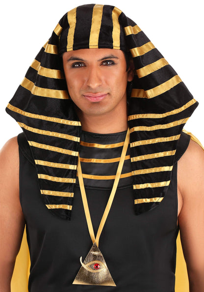 Dreamgirl Adult King Tut Costume, Mens Ancient Egyptian Pharaoh, Fashion King of Egypt Halloween Costume Medium