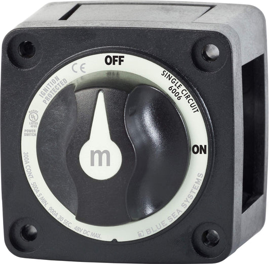 Blue Sea Systems m-Series Mini On-Off Battery Switch with Knob, Black