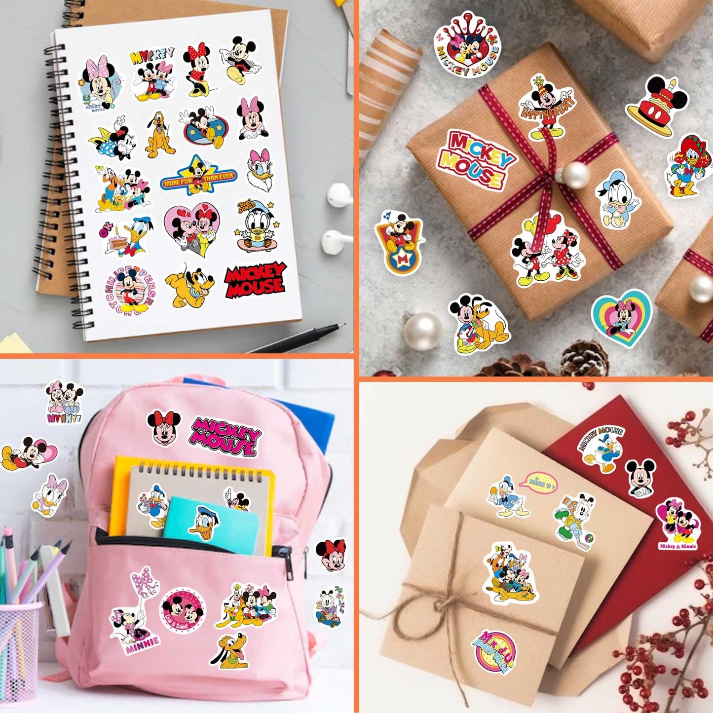 Mouse Stickers, Scrapbooking, 32 Different Sheets, Teacher Reward Stickers Prizes, Mouse Themed Birthday Party Favors Supplies (32 Pack)，Recommended Age 18 (A)