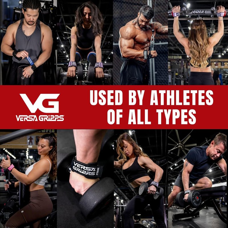 Wrist Straps for Weightlifting - Versa Gripps Pro | Made in USA, Durable Training Accessory