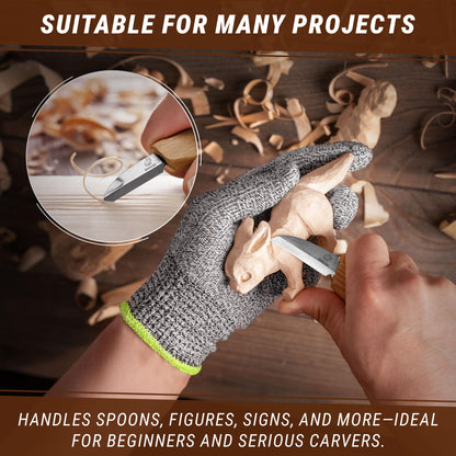 BeaverCraft Whittling Knife C2 6.5" - Wood Chip Carving Knife for General Purpose - Detail Whittling Knives Carbon Steel - Wood Carving Tools for Beginners