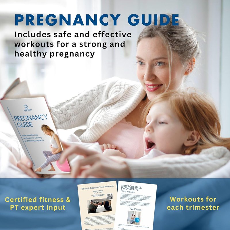 ProBody Pilates Pregnancy Ball - Yoga Ball for Prenatal & Postnatal Exercise | Includes Guide Book