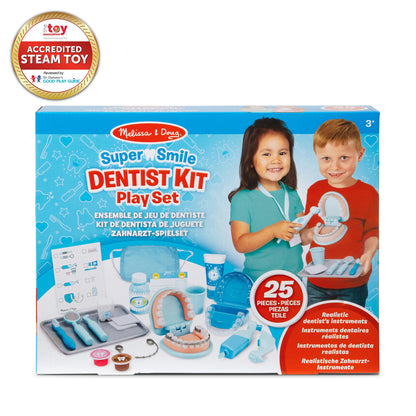 Melissa & Doug Smile Dentist Kit for Kids Role Play Toys for 3+ Year Old Girls, Educational Toys for 3 Year Old Boys, Montessori Toys Age 3