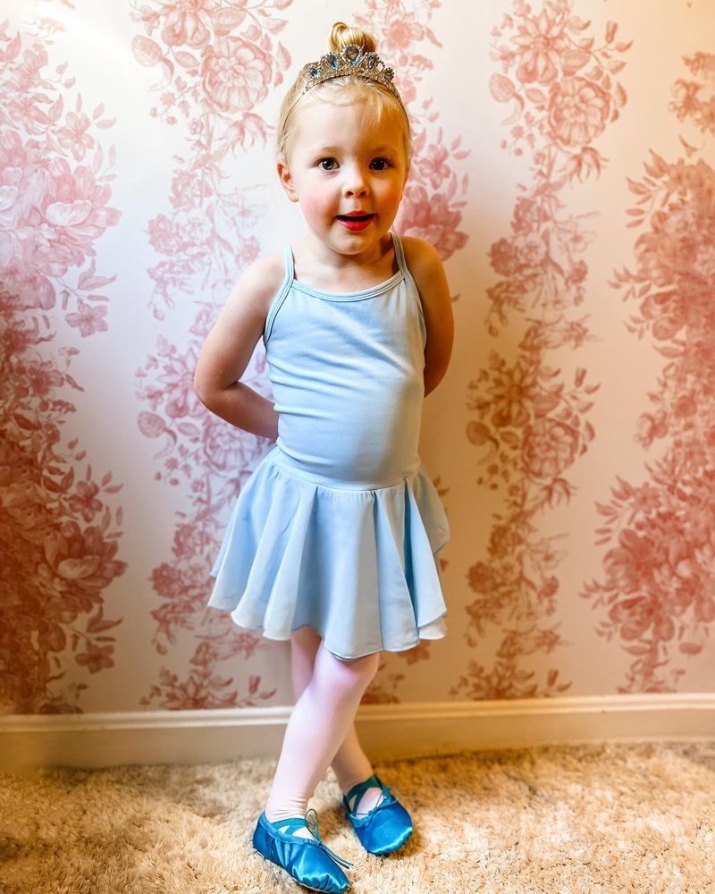 Stelle Ballet Shoes for Girls Satin/Ribbons Ballet Slippers Dance Shoes(Toddler/Little/Big Kids)(Blue,7MT)