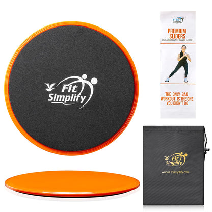 Fit Simplify Core Sliders Abdominal Exerciser with Instruction Guide and Carry Bag
