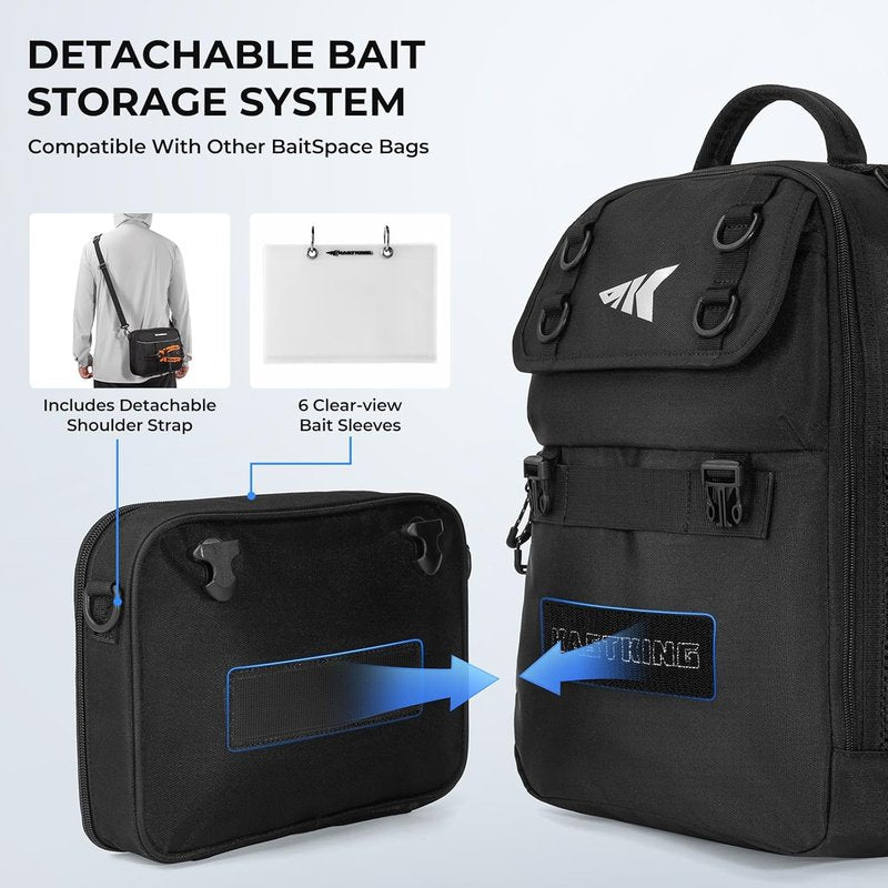 KastKing Fishing Sling Bag - Versatile Backpack with Rod & Beverage Holder | Ideal Tackle Bag for Outdoor Adventures