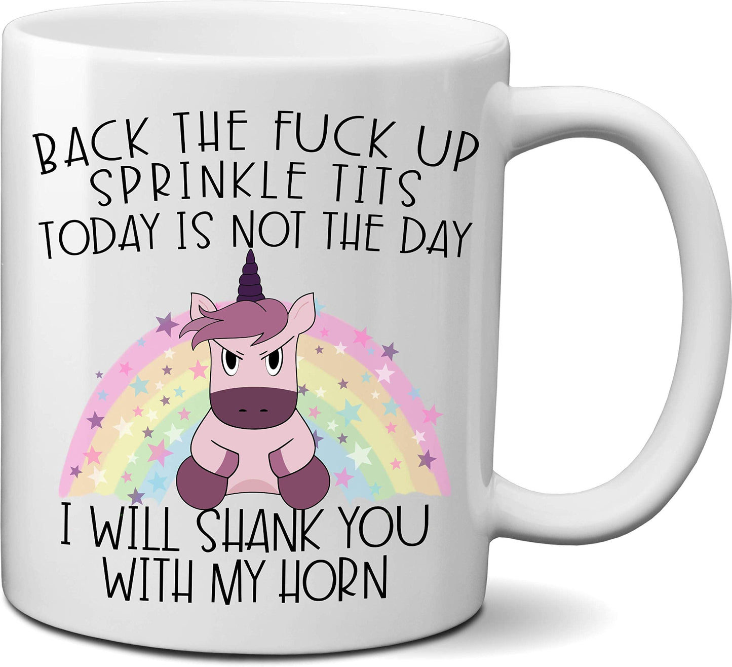 FanCabin Back the F Up Unicorn Coffee Mug - Gift for women and Men - 11oz