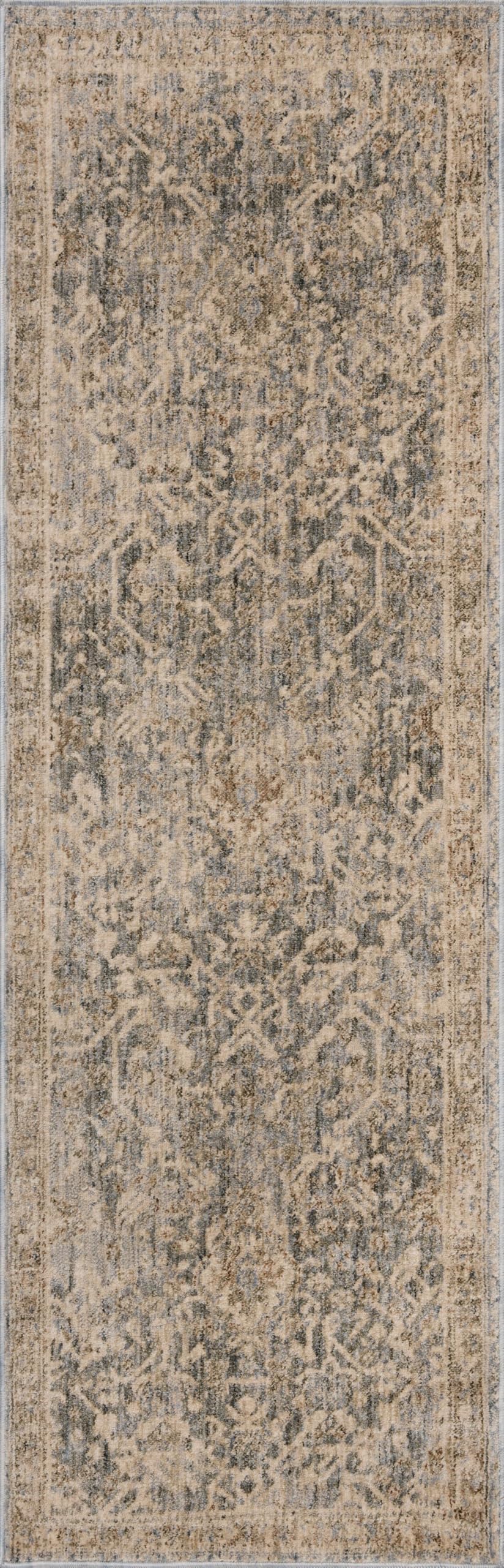 Loloi Magnolia Home by Joanna Gaines Junie Collection JUE-01 Blue/Natural 9'-6" x 13', .38" Pile Height, Area Rug