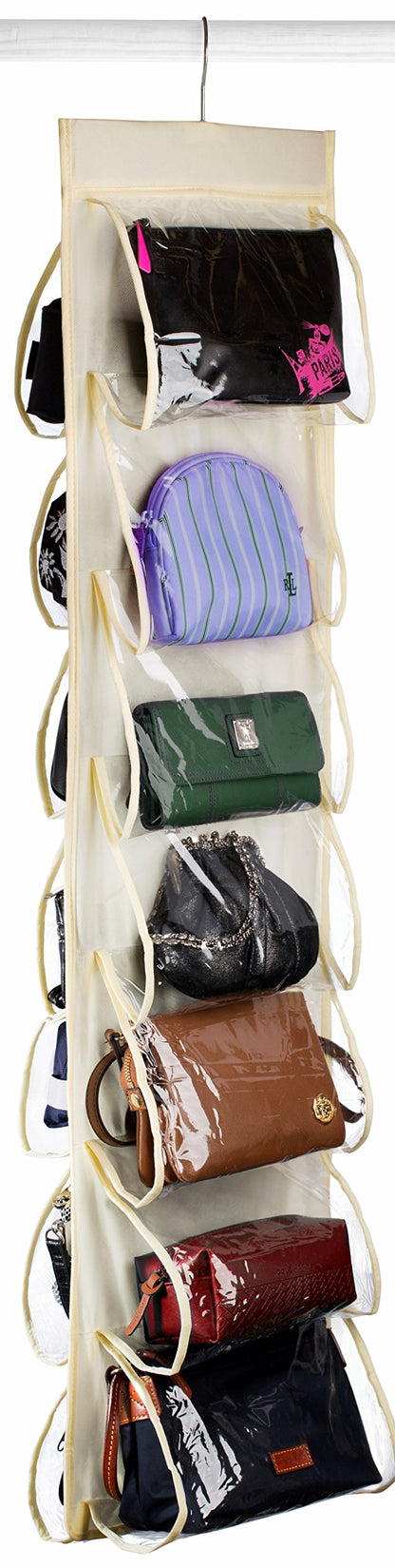 Handy Laundry Hanging Shoe Organizer - 14 Pockets - Clear Pockets Will Protect Your Shoes, Handbags, Purse & Enable You to Find Them Easily. Hang it in a Closet to Keep Your Closet Neat & Organized.