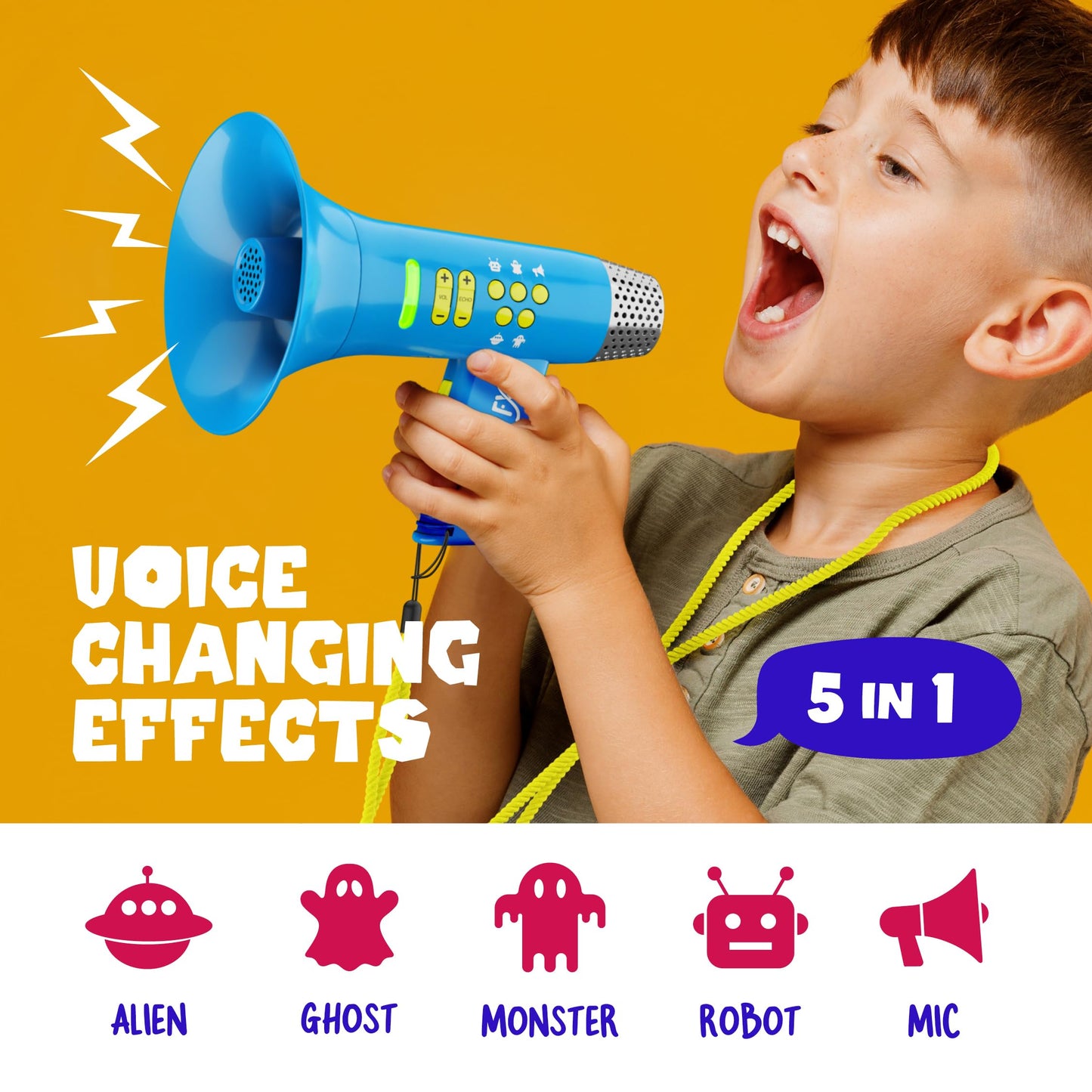 Mini Explorer Voice Changer for Kids - Gifts for Kids - Voice Changing Device for Boys & Girls Ages 3-8+ Olds Birthday Gifts for 3, 4, 5, 7, 8 Year Old Boy - Toys Gift Ideas for Kid, Toddler