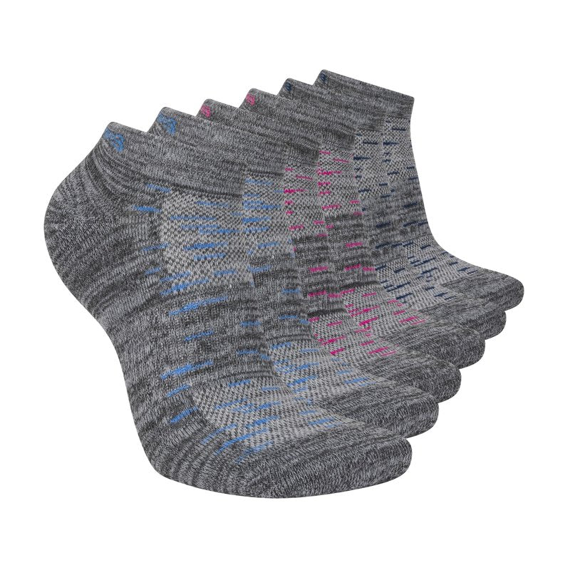 Skechers womens Women's 6 Pack Low Cut Running Socks, Gray/Multi, 11 9 US