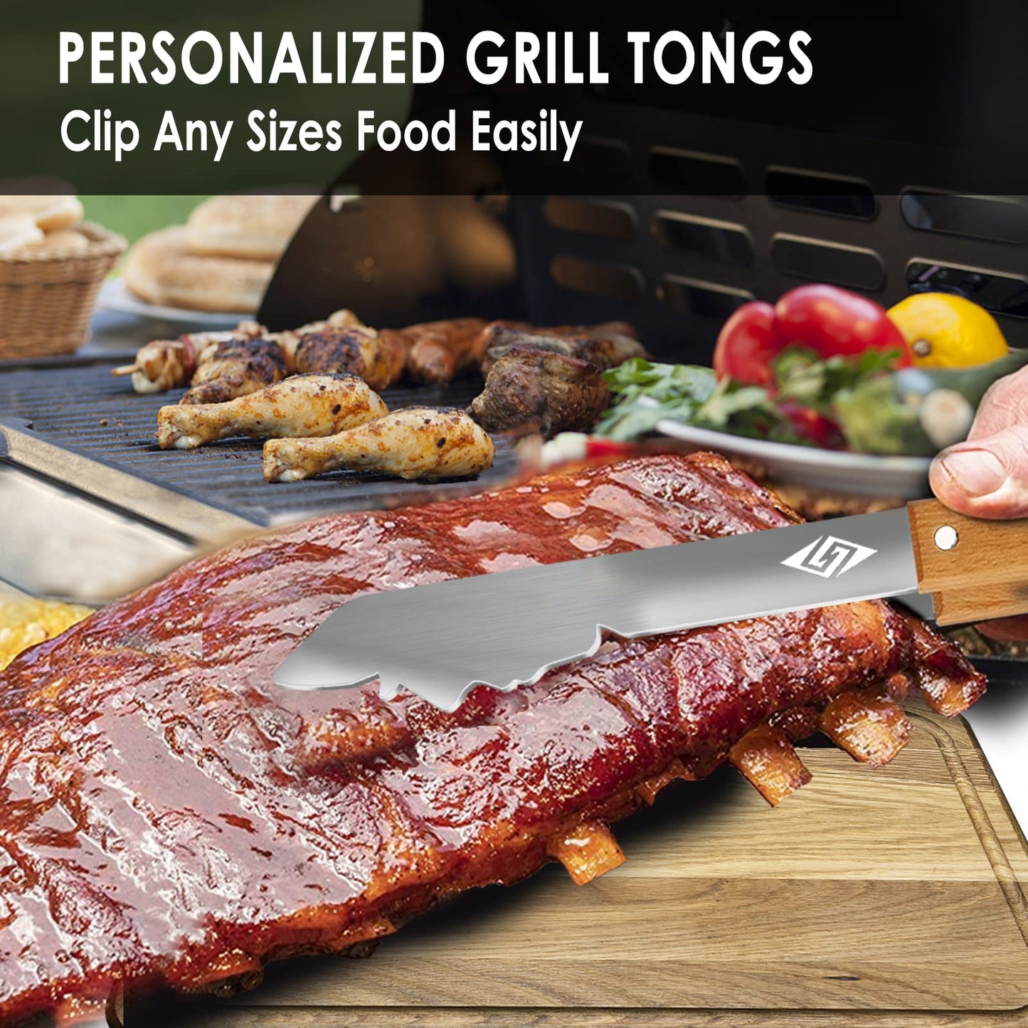 BBQ Tools Set with Grill Spatula, Tongs, Fork - Barbecue Utensils Kit - Surprise Gifts for Men
