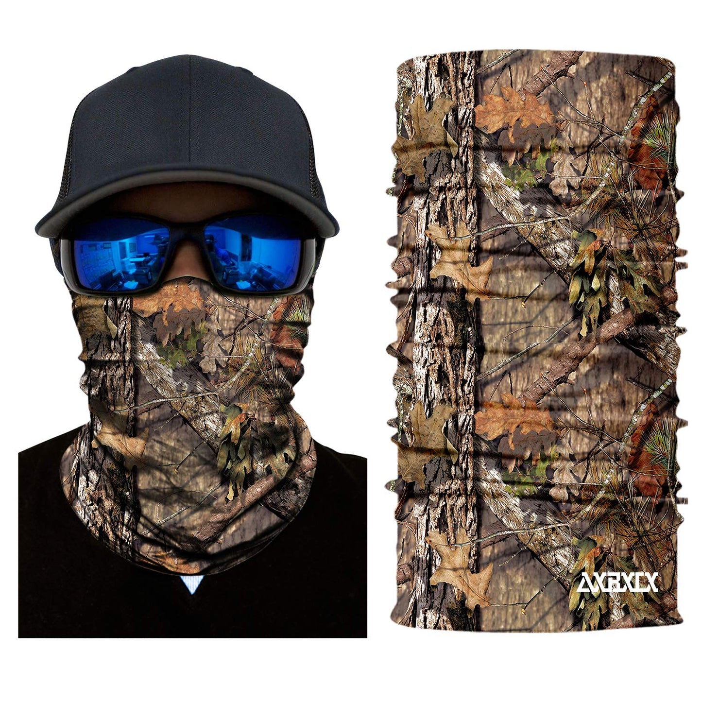 AXBXCX 2 Pack - Camouflage Print Seamless Neck Gaiter Bandana Face Mask Headband Headwear Scarf for Fishing Hiking Hunting Cycling Motorcycle Riding Skiing Outdoor Sport 067