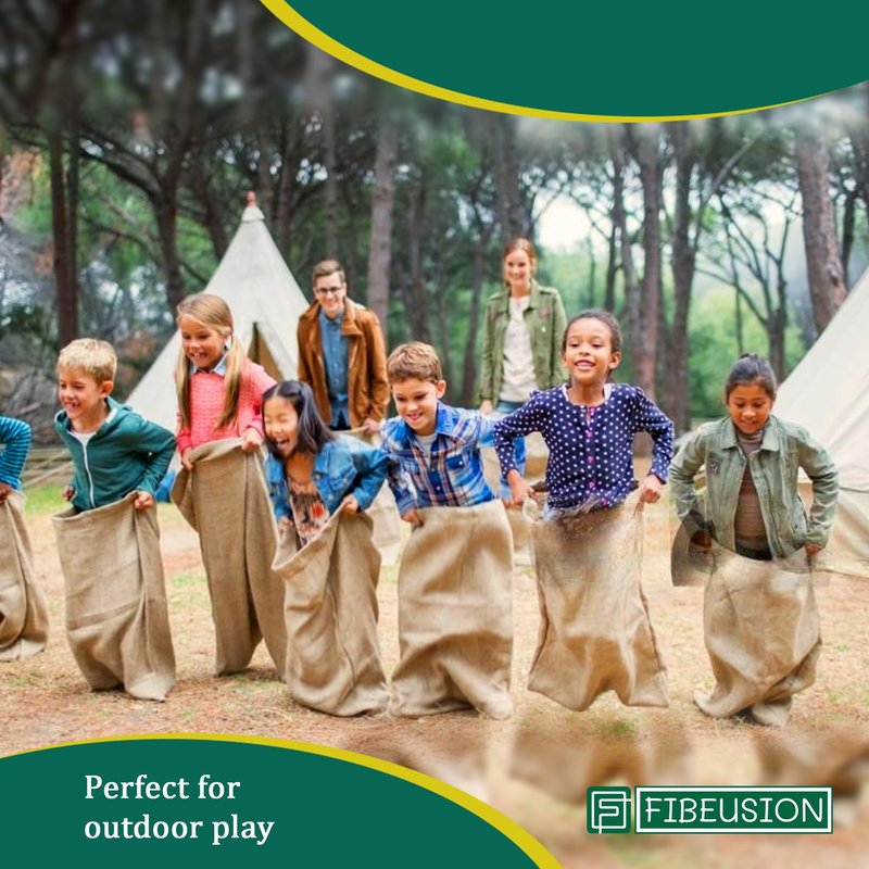 Heavy Duty Reusable Burlap Sacks (Set of 6) – 24" X 40" Perfect Sack Race Bags for Adults and Kids, Outdoor Lawn Games, Vegetable Storage & Gardening - 50lbs Capacity Potato Sacks