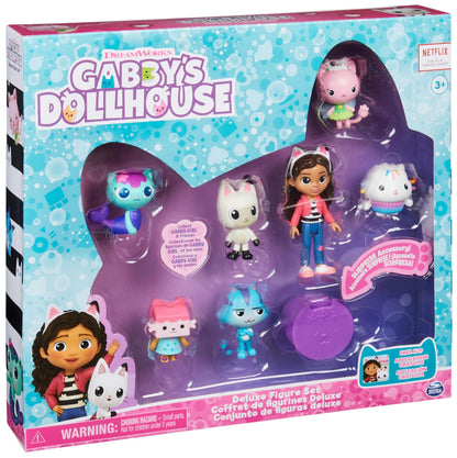 Gabby’s Dollhouse, Deluxe Figure Gift Set with 7 Toy Figures and Surprise Accessory, Kids’ Toys for Ages 3 and above