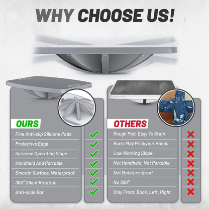 Advanced Wood Balance Board, 360 Degree Rotation and Tilt - Non-Slip 500 lbs Wobble Board for Standing Desk, Physical Therapy and Yoga Practice, Core Strength, Stability for Men, Women, Young and Old