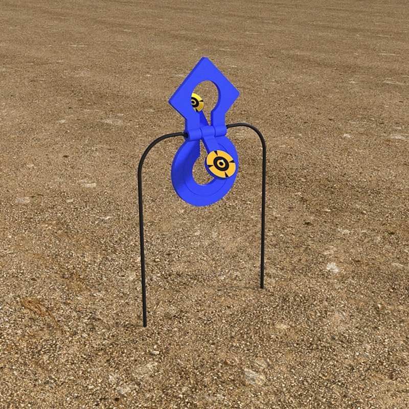 Atflbox Double Reaction Self-Healing Resetting Target, Diamond and Circular Shapes High Caliber Spinner Target, Shooting Targets for Rimfire, Rifle, Pistol, Airgun, Handgun (Blue)