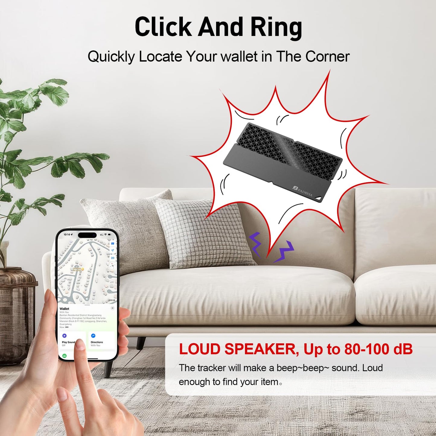 2025 [Apple MFi Certified] (iOS Only) Bluetooth Tracker Smart Finder for Apple Find My, iPhone Card Wallet Finder GPS Tracker, 5-10 Years Battery, Keys Finder and Item Locator for Keys, Bags, Passport