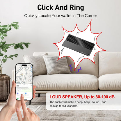 2025 [Apple MFi Certified] (iOS Only) Bluetooth Tracker Smart Finder for Apple Find My, iPhone Card Wallet Finder GPS Tracker, 5-10 Years Battery, Keys Finder and Item Locator for Keys, Bags, Passport