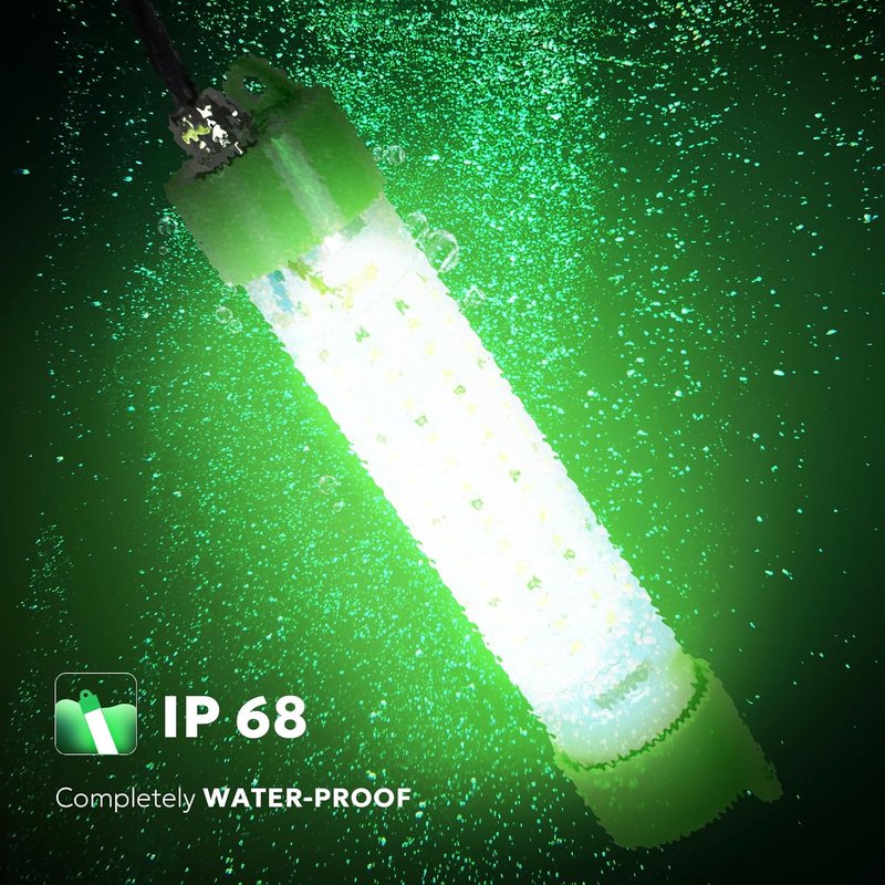 LED Underwater Fishing Light - Fish Attracting Submersible Light | IP68 Waterproof, 45W-200W Options
