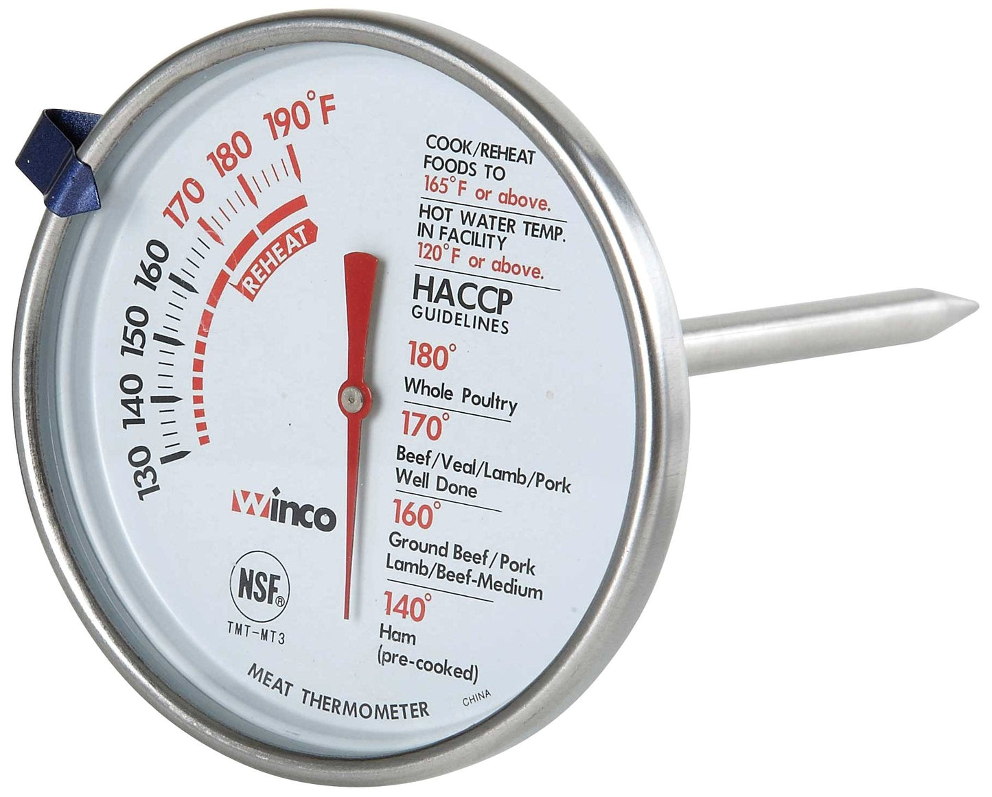 Winco 1-1/4-Inch Dial Digital Thermometer with 4-3/4-Inch Probe