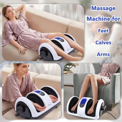 Foot Massager with Heat,Shiatsu Foot Massager for Plantar Fasciitis,Pain Relief and Heat Therapy,Massage Leg/Calf/Ankle with Deep Kneading for Family and Friends(Black)