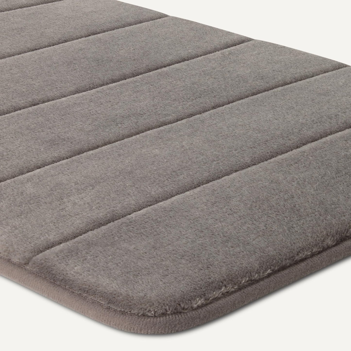 Amazon Basics Bath Mat for Bathroom, Absorbent Plush Memory Foam, Fast Dry Microfiber, Non-Slip, 17 x 24 Inches, Dark Gray