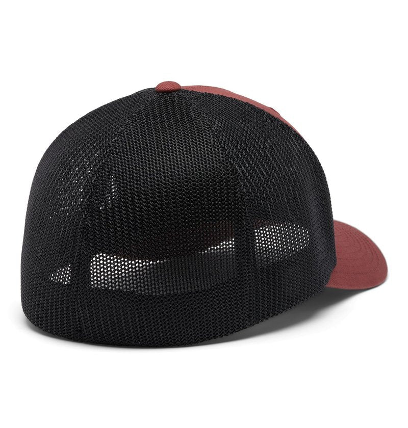 Columbia Unisex Tree Flag Mesh Ball Cap, Spice/Black, Small/Medium