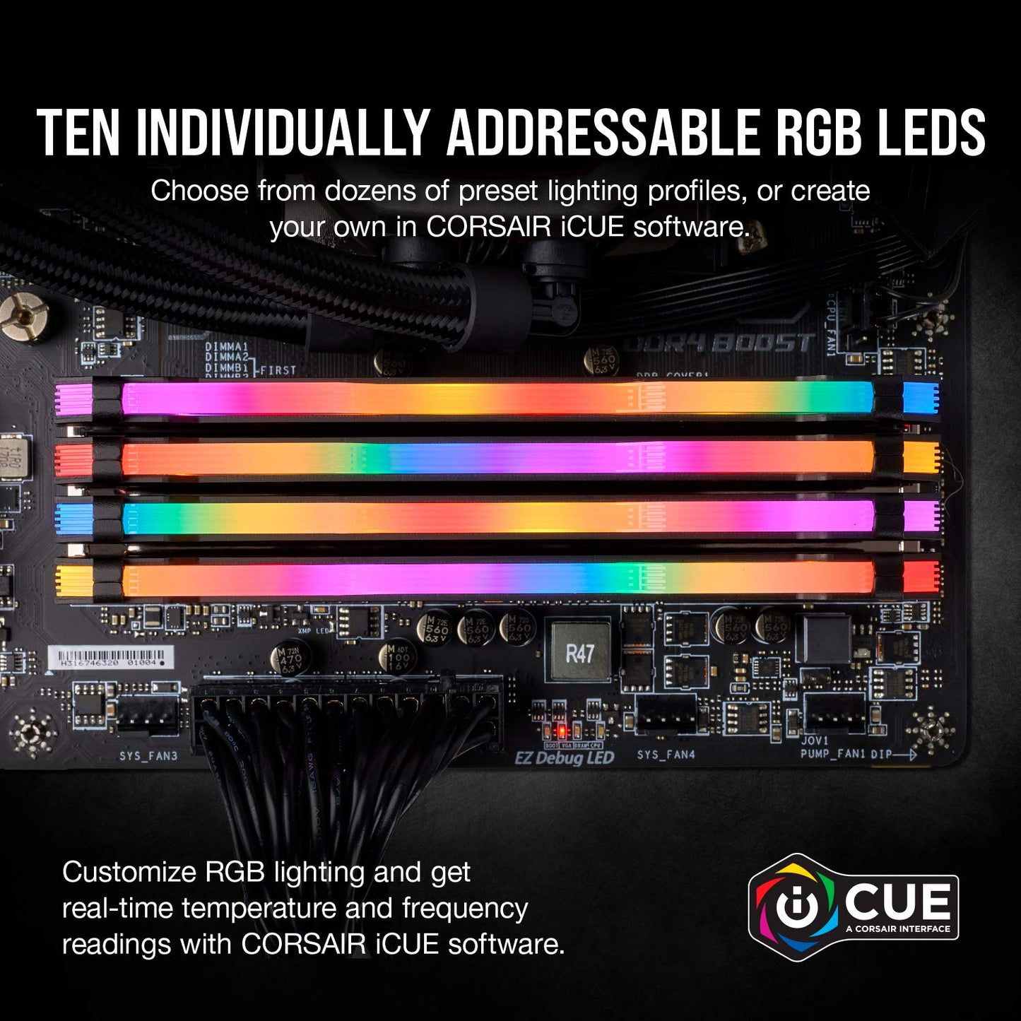 Corsair VENGEANCE RGB PRO DDR4 RAM 32GB (2x16GB) 3600MHz CL18 AMD Ryzen iCUE Compatible Computer Memory - Black (CMW32GX4M2Z3600C18)