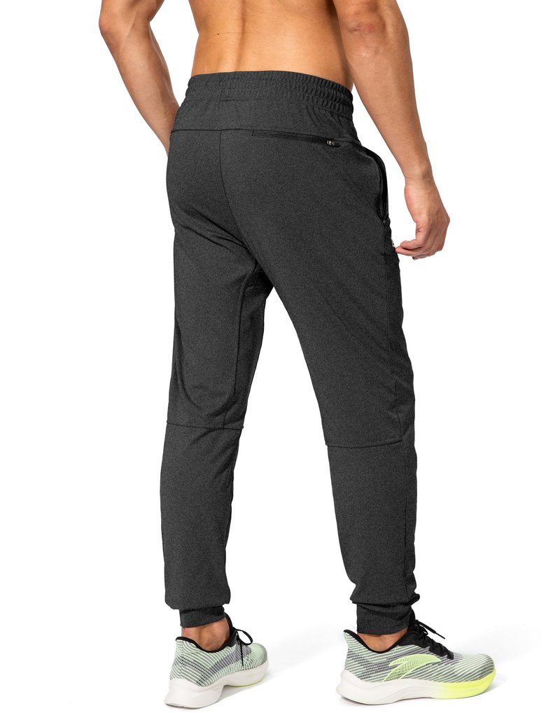 G Gradual Men's Sweatpants with Zipper Pockets Athletic Pants Traning Track Pants Joggers for Men Soccer, Running, Workout(Heathered Black,XS)