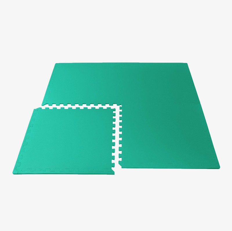 We Sell Mats 3/8 Inch Thick Multipurpose Exercise Floor Mat with EVA Foam, Interlocking Tiles, Anti-Fatigue for Home, or Gym, Green, 16 Sq Ft