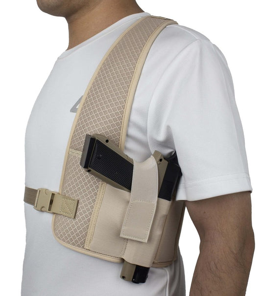 Universal Shoulder Holster for Men,Chest Holster for Pistols Fit 1911, Glock 17/19/23 and Most Kinds of Pistols- for Right Hand use