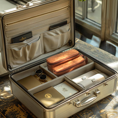 Estour Toiletry Bag for Men, Travel Toiletry Bag Travel Essentials, Dopp Kit Water-resistant Shaving Bag, Bathroom Bag Toiletries Organizer, Brown(PU Leather)