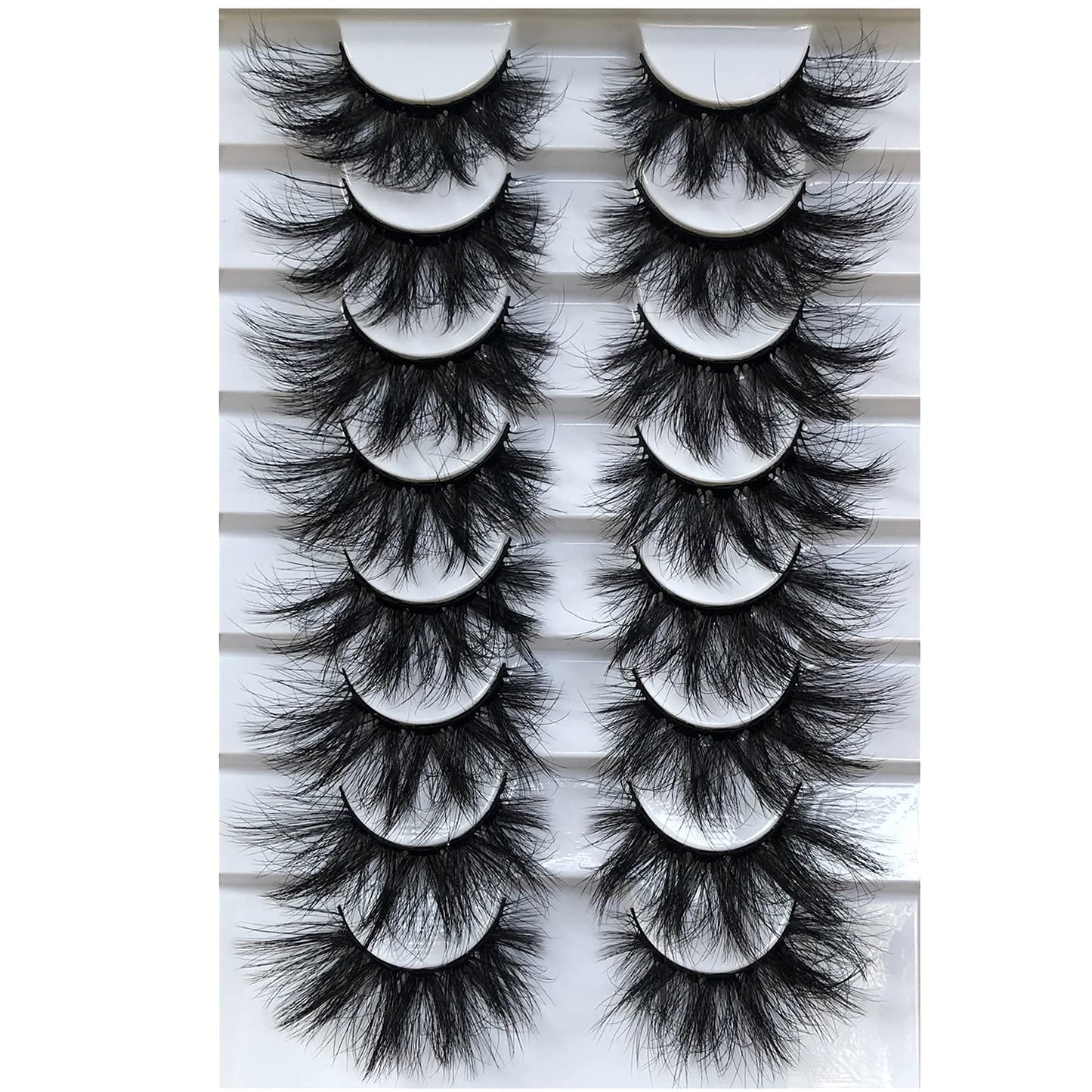 GMAGICTOBO False Eyelashes Wispy Eyelashes Faux 3D Mink Lashes Thick Volume Long Soft Dramatic Strip Eye Lashes Pack 8 Pairs