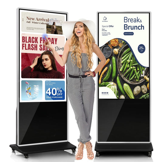 KEINONE 55" Touch Digital Signage Display Kiosk Floor Stand Advertising